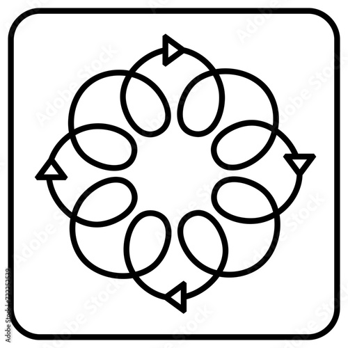 Random orbital car polisher vector icon