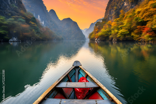 Wooden boats on the shore o...