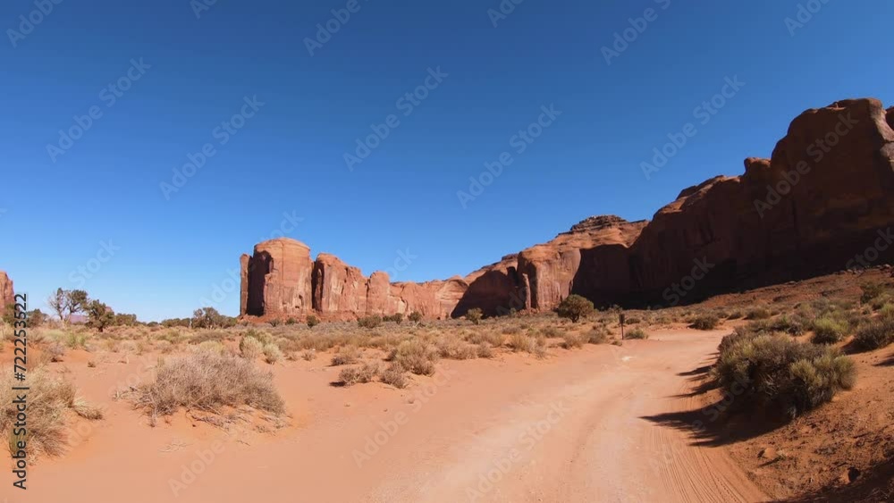 POV Monument Valley track driving Colorado Plateau Utah POV Monument Valley track driving Colorado Plateau Utah