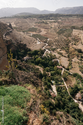 Aerial view of a valley in Spain