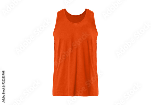Men's Regular-Fit T-shirt, Undershirts, Athletes Tank Shirt Front Orange