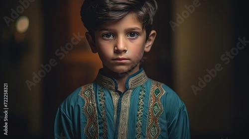 kid in shalwar kameez photo