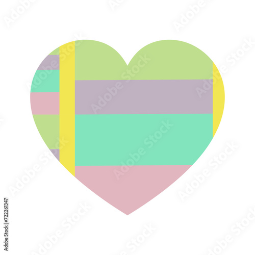 Free Download Happy Valentine's day. Greeting card with hearts. Heart made of abstract geometric pattern - GFXLoad