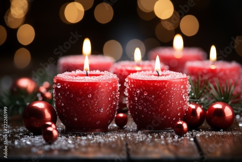 christmas candles and decorations