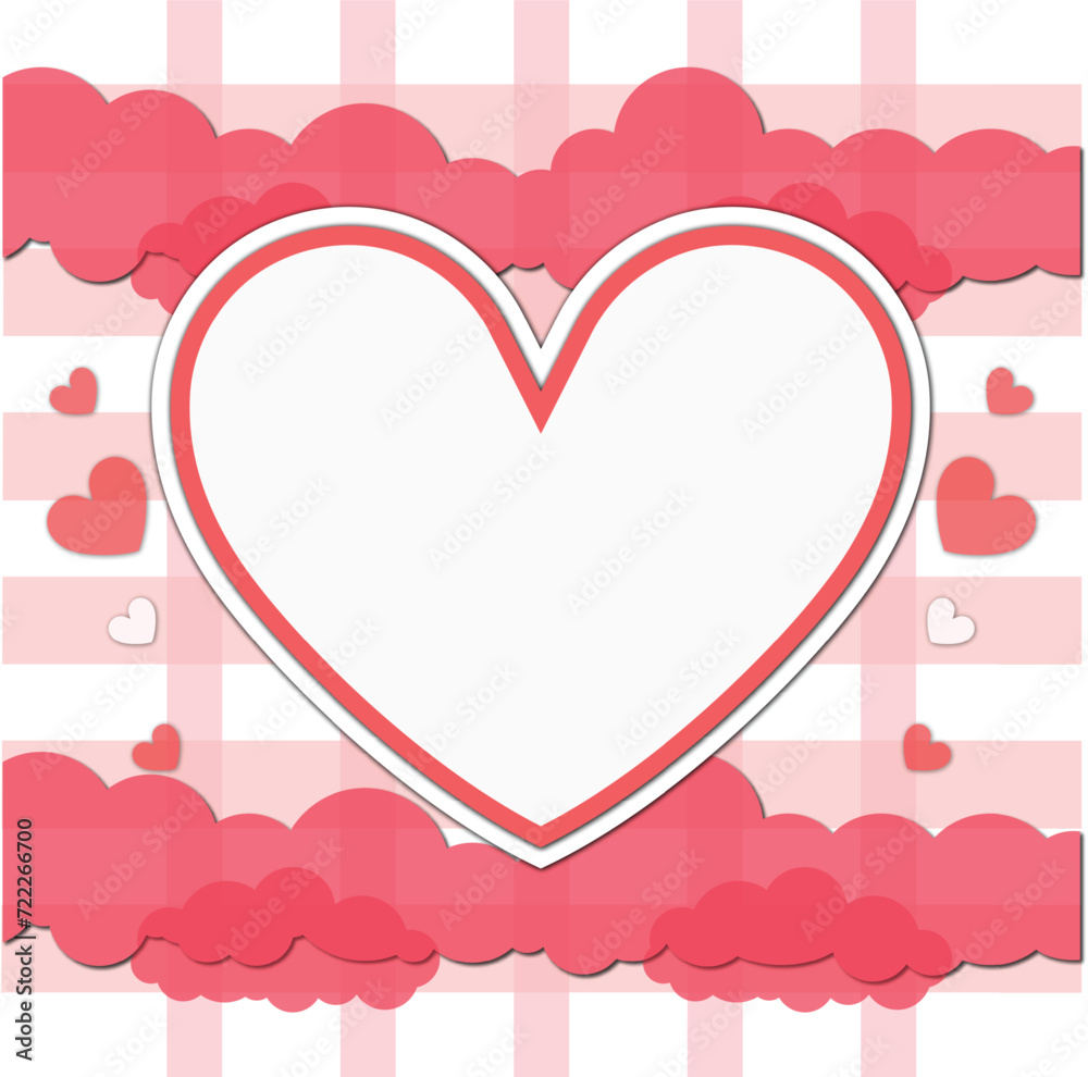 Valentine's Day banner, heart and love concept, banner design, artwork, card design