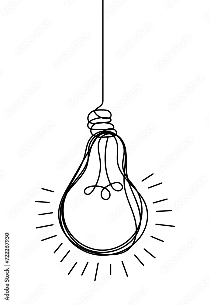 Doodle hand drawn light bulb icon. light bulb icon with concept of idea Doodle hand drawn light bulb icon. light bulb icon with concept of idea