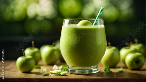 green Apple with Juice