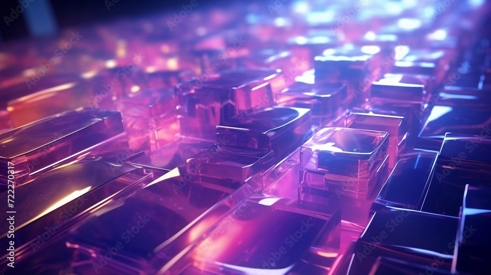 3d rendering abstract 3D shapes and a holographic touch futuristic environment. Technology industry neon background 3d rendering abstract 3D shapes and a holographic touch futuristic environment. Technology industry neon background