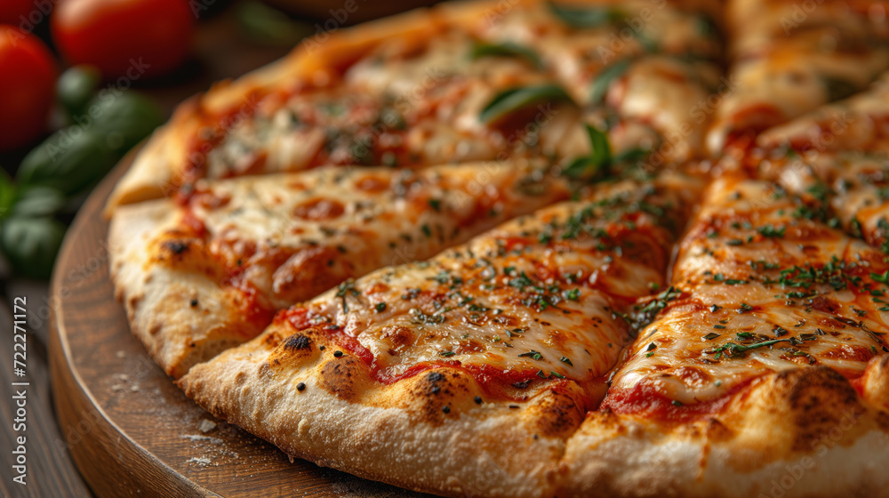 Pizza on a cutting board