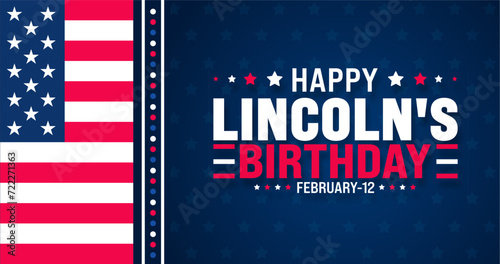 Photographie February is Lincoln's Birthday background template
