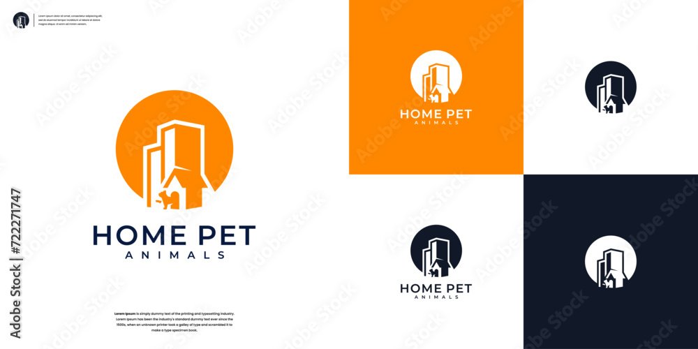 Home pet logo design template Home pet logo design template