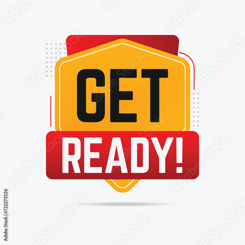 get ready special offer banner flat design vector
