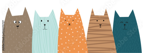 Cartoons cat friends vector illustration