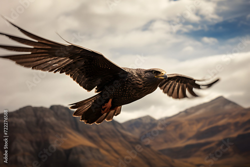 Huntng Bird, bird flying in the air, carnivore bird, flying animal, flying bird, birds in the air © MrJeans