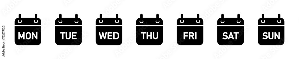 Set of calendar vector icons. Plan on day, month, week. Upcoming task or event. Reminder or schedule. Set of calendar vector icons. Plan on day, month, week. Upcoming task or event. Reminder or schedule.