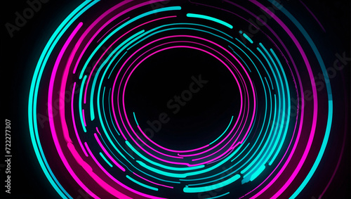 neon circle. circle with neon lighting