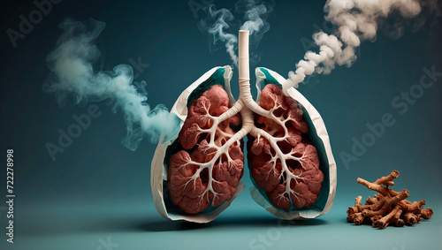the lungs of a smoker photo