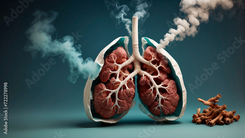 the lungs of a smoker