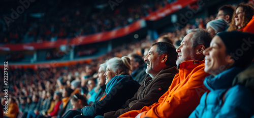 fans in the stands cheering, cheering in the stadium at an event.