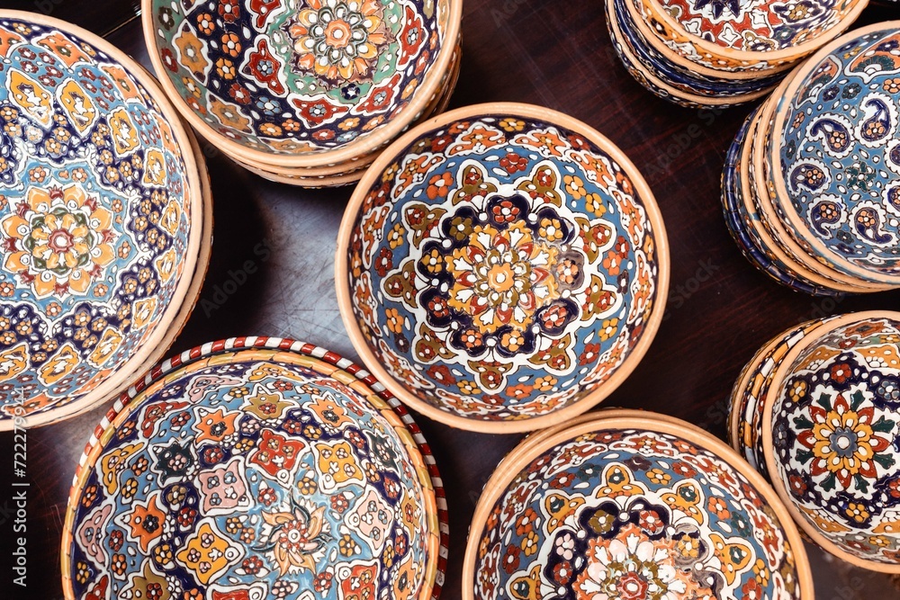 Dubai bazar variety of folklore styled pottery Dubai bazar variety of folklore styled pottery