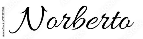 Norberto - black color - name written - ideal for websites, emails, presentations, greetings, banners, cards, books, t-shirt, sweatshirt, prints, cricut, silhouette,

