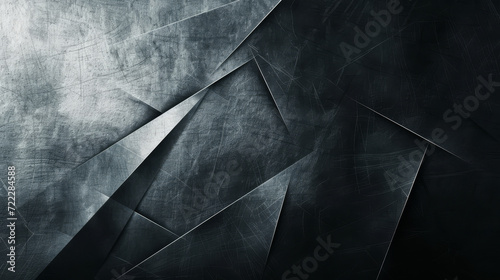 Sharp black abstract geometric shapes creating a complex, textured pattern.