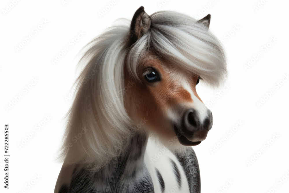 breed pony isolated on a white background. ai generative breed pony isolated on a white background. ai generative