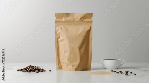 paper coffee bag mockup