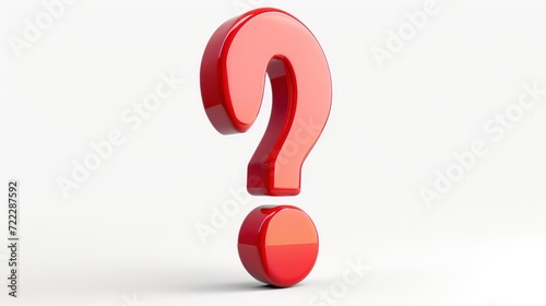 3D question mark badge icon