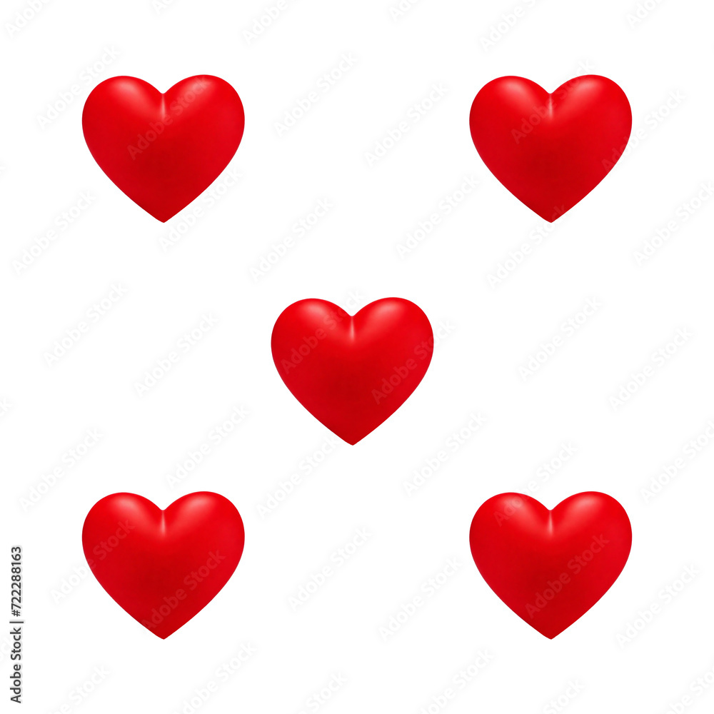 Seamless pattern, Red heart. Valentine's Day holiday. Generated by AI