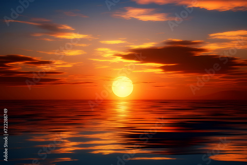 Sunset and sun rising over the sea lake mountain beach ocean and river background HD wallpaper © ABDULLAH
