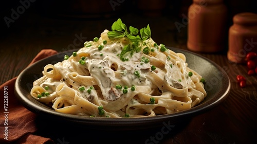 Savory Creamy Pasta Delight on a Plate