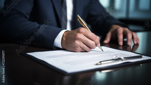 Wallpaper Mural Agreement or Contract Signature With Pen. Hand Signing Paper Form Torontodigital.ca