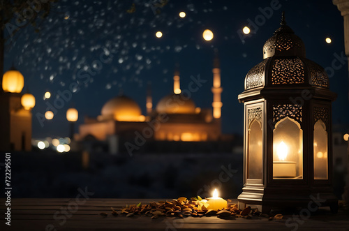 lantern decoration, Islamic holiday Ramadan Kareem ornament wallpaper background