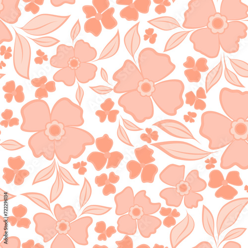 flower peach pattern
