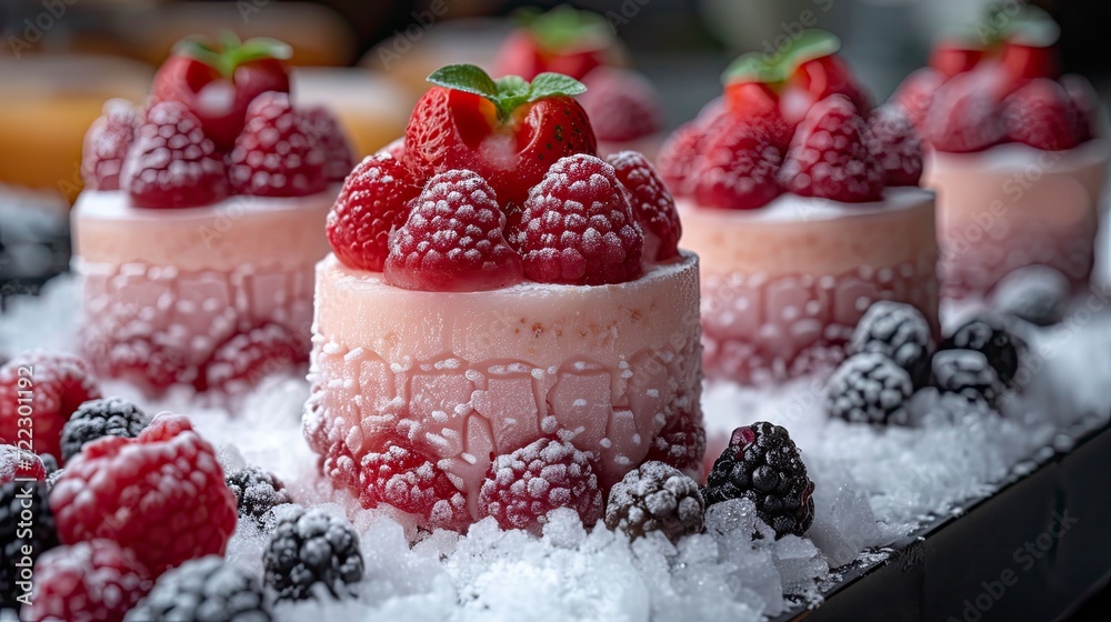 Sweet cake dessert served cold. Sweet cake and fruit dessert background. Sweet cake dessert served cold. Sweet cake and fruit dessert background.