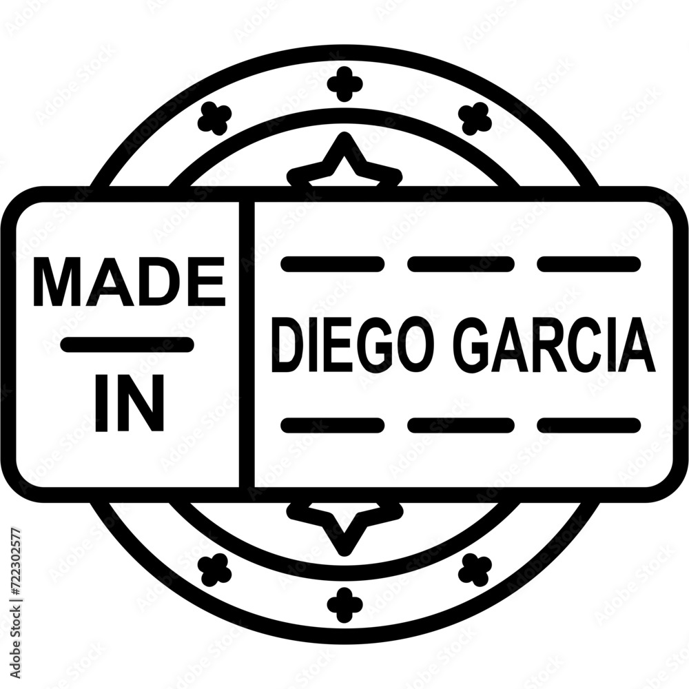 Made In Diego Garcia Icon Stock Vector | Adobe Stock