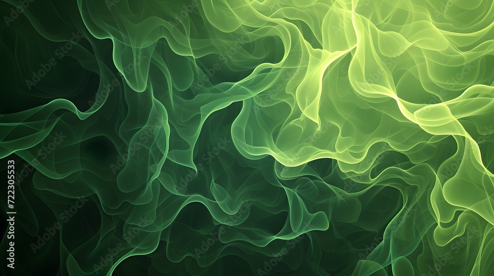 Green Abstract Organic Lines as Wallpaper Background