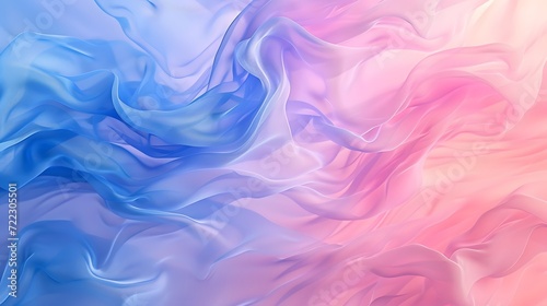 Pastel Fluid Art Background in Blue and Pink