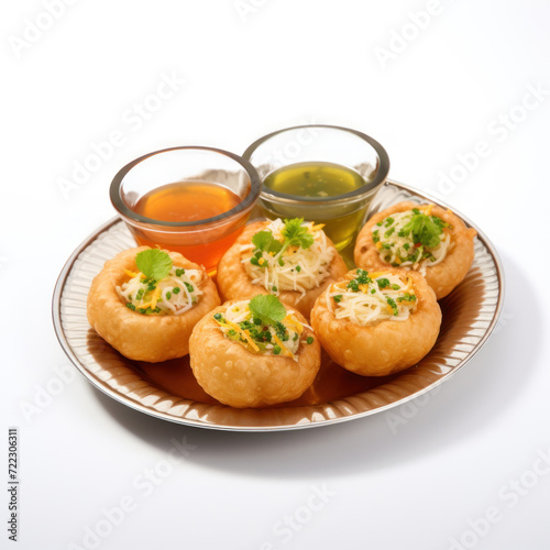 Indian fast food called panipuri or golgappa.