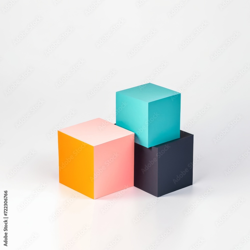 cube isolated on white background cube isolated on white background