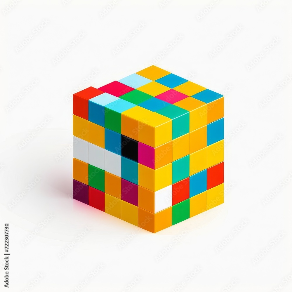 cube isolated on white background cube isolated on white background