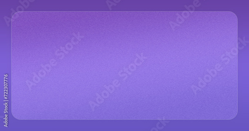 Purple glass morphism UI UX background with round corners, empty grainy noise cover in glass pedestal style. best for product or web design