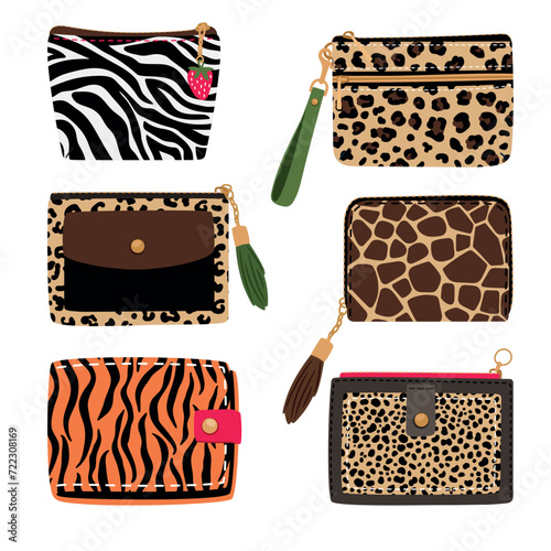Cute animal print wallets of elegance female pocket