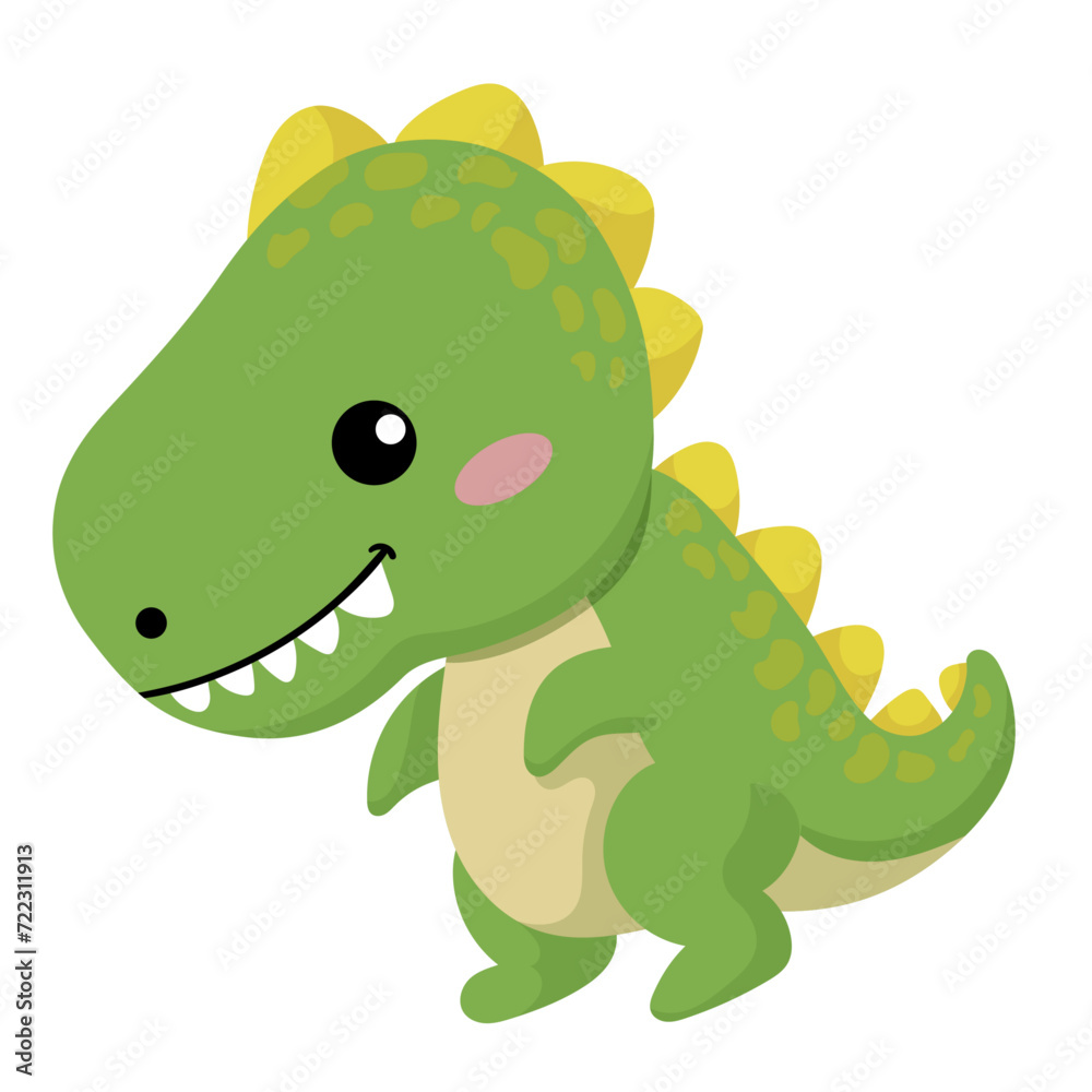 Fototapeta premium vector flat baby dinosaur illustrated