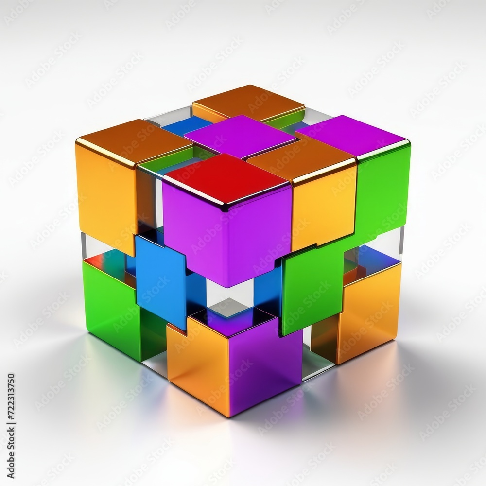 cube isolated on white background cube isolated on white background