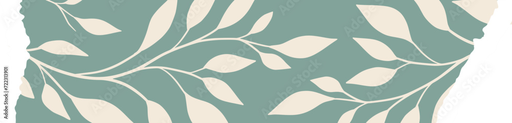 Obraz premium Green Leaves Tape Strip