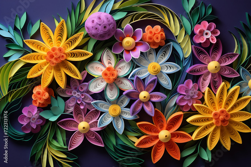 Easter background, Quilling