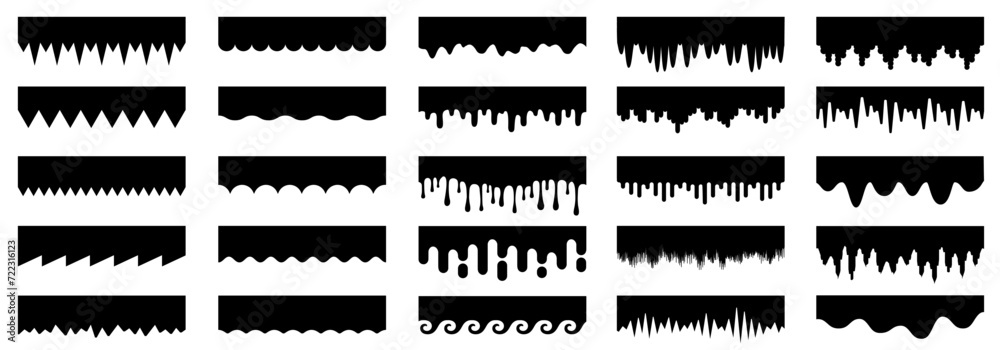Obraz premium Border shape set design, frame template curve collection