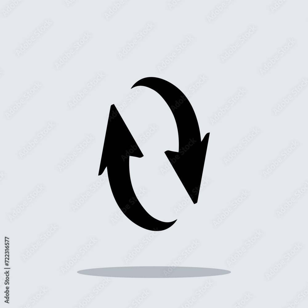 Repeat icon vector. Refresh icon sign symbol vector. Reload arrow vector icon illustration isolated on gray background Repeat icon vector. Refresh icon sign symbol vector. Reload arrow vector icon illustration isolated on gray background